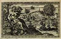 An illustration from Delle allvsioni, imprese, et emblemi del Sig. Principio Fabricii da Teramo sopra la vita, opere, et attioni di Gregorio XIII pontefice massimo, libri VI : nei quali sotto l'allegoria del drago, arme del detto pontefice, si descriue anco la uera forma d'un principe Christiano .. (1588)