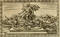 An illustration from Delle allvsioni, imprese, et emblemi del Sig. Principio Fabricii da Teramo sopra la vita, opere, et attioni di Gregorio XIII pontefice massimo, libri VI : nei quali sotto l'allegoria del drago, arme del detto pontefice, si descriue anco la uera forma d'un principe Christiano .. (1588)