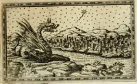 An illustration from Delle allvsioni, imprese, et emblemi del Sig. Principio Fabricii da Teramo sopra la vita, opere, et attioni di Gregorio XIII pontefice massimo, libri VI : nei quali sotto l'allegoria del drago, arme del detto pontefice, si descriue anco la uera forma d'un principe Christiano .. (1588)