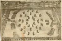 An illustration from Descrizione delle feste fatte nelle reali nozze de' Serenissimi principi di Toscana d. Cosimo de' Medici, e Maria Maddalena arcidvchessa d'Avstria (1608)