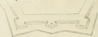 An illustration from Delle fortificationi di Bvonaivto Lorini, nobile fiorentino, libri cinque : ne' qvali si mostra con le piv facili regole la scienza con la pratica, di fortificare le citta & altri luoghi sopra diuersi siti, con tvtti gli avvertimenti, che per intelligenza di tal materia possono occorrere .. (1597)