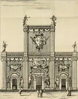 An illustration from Delle lodi della cristianissima Maria, regina di Francia e di Navarra. Orazione funerale (1643)