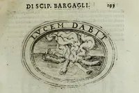 Picture 7 of 11 from Dell'imprese di Scipion Bargagli, gentil'hvomo sanese. Alla prima parte, la seconda e la terza nuovamente aggiunte, dove doppo tutte l'opere cosi scritte a penna, come stampate, ch'egli potuto ha leggendo vedere di coloro, che della materia dell'imprese hanno parlato; della vera natura di quelle si ragiona (1594), leaf 337