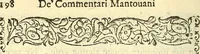 An illustration from Dell 'istoria di Mantova, libri cinque : scritta in commentari da Mario Equicola d'Alveto. Nella quale cominciadosi dall'edificatione de esse città breuemente si raccontano tutte le cose più notabili successe di tempo in tempo cosi in pace, come guerra. Riformata secondo l'vso moderno di scriuere istorie (1610)