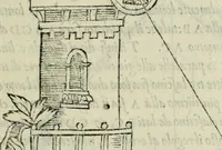 An illustration from Del modo di misvrare : le distantie, le superficie, i corpi, le piante, le prouincie, le prospettiue, & tutte le altre cose terrene, che possono occorrere a gli huomini, secondo le uere regole d'Euclide, & de gli altri piu lodati scrittori (1564)