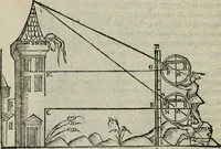 An illustration from Del modo di misvrare : le distantie, le superficie, i corpi, le piante, le prouincie, le prospettiue, & tutte le altre cose terrene, che possono occorrere a gli huomini, secondo le uere regole d'Euclide, & de gli altri piu lodati scrittori (1564)