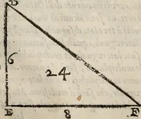 An illustration from Del modo di misvrare le distantie, le superficie, i corpi, le piante, le prouincie, le prospettiue, & tutte le altre cose terrene, che possono occorrere à gli huomini, secondo le vere regole d'Euclide, & de gli altri più lodati scrittori. Dedicata all'illvstrissimo, et eccellentissimo signore, il sig. Cosimo de Medici .. (1614)