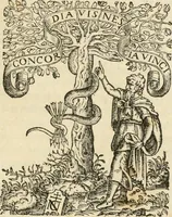 An illustration from De l'origine des bovrgongnons, et antiqvité des estats de Bovrgongne, devx livres : plus, des antiquitez d'Autun, liure 1 : de Chalon, 2 : de Mascon, 3 : de l'abbaye & ville de Tournus, 1 (1581)