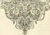 An illustration from De l'origine des bovrgongnons, et antiqvité des estats de Bovrgongne, devx livres : plus, des antiquitez d'Autun, liure 1 : de Chalon, 2 : de Mascon, 3 : de l'abbaye & ville de Tournus, 1 (1581)