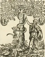 An illustration from De l'origine des bovrgongnons, et antiqvité des estats de Bovrgongne, devx livres : plus, des antiquitez d'Autun, liure 1 : de Chalon, 2 : de Mascon, 3 : de l'abbaye & ville de Tournus, 1 (1581)