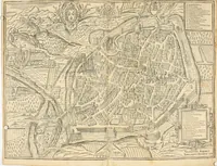An illustration from De l'origine des bovrgongnons, et antiqvité des estats de Bovrgongne, devx livres : plus, des antiquitez d'Autun, liure 1 : de Chalon, 2 : de Mascon, 3 : de l'abbaye & ville de Tournus, 1 (1581)