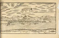 An illustration from De l'origine des bovrgongnons, et antiqvité des estats de Bovrgongne, devx livres : plus, des antiquitez d'Autun, liure 1 : de Chalon, 2 : de Mascon, 3 : de l'abbaye & ville de Tournus, 1 (1581)