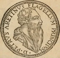 An illustration from Del primo [-sesto] libro de le lettere di M. Pietro Aretino (1608)