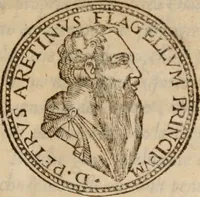 An illustration from Del primo [-sesto] libro de le lettere di M. Pietro Aretino (1608)