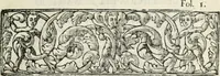 An illustration from Descripcion del Real Monasterio de San Lorenzo de el Escorial : vnica maravilla del mundo, fabrica de el prudentissimo rey Filipo Segundo, coronada por el catolico rey Filipo IV el Grande, con la magestuosa obra del Pantheon, y translacion de los cuerpos reales, reedificada por nuestro rey y señor Carlos II despues del incendio, y nuevamente exhornada con las excelentes pinturas de Lucas Jordan (1698)