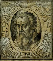 Picture 3 of 16 from Ragionamenti del sig. cavaliere Giorgio Vasari, pittore et architetto aretino, sopra le inuentioni da lui dipinte in Firenze nel palazzo di Loro Altezze serenissime. Con lo illustriss. & eccellentiss. signor don Francesco Medici, allora principe de Firenze. Insieme con la inuentione della pittura da lui cominciata nella cvpola. Con due tauole, vna delle cose piu notabili, & l'altra delli huomini illustri, che sono ritratti e nominati in quest' opera (1588), leaf 13