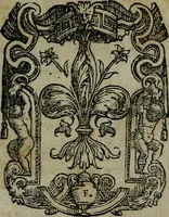 An illustration from Ragionamenti del sig. cavaliere Giorgio Vasari, pittore et architetto aretino, sopra le inuentioni da lui dipinte in Firenze nel palazzo di Loro Altezze serenissime. Con lo illustriss. & eccellentiss. signor don Francesco Medici, allora principe de Firenze. Insieme con la inuentione della pittura da lui cominciata nella cvpola. Con due tauole, vna delle cose piu notabili, & l'altra delli huomini illustri, che sono ritratti e nominati in quest' opera (1588)