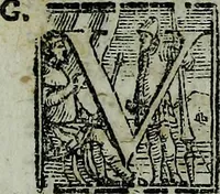 An illustration from Ragionamenti del sig. cavaliere Giorgio Vasari, pittore et architetto aretino, sopra le inuentioni da lui dipinte in Firenze nel palazzo di Loro Altezze serenissime. Con lo illustriss. & eccellentiss. signor don Francesco Medici, allora principe de Firenze. Insieme con la inuentione della pittura da lui cominciata nella cvpola. Con due tauole, vna delle cose piu notabili, & l'altra delli huomini illustri, che sono ritratti e nominati in quest' opera (1588)