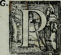 An illustration from Ragionamenti del sig. cavaliere Giorgio Vasari, pittore et architetto aretino, sopra le inuentioni da lui dipinte in Firenze nel palazzo di Loro Altezze serenissime. Con lo illustriss. & eccellentiss. signor don Francesco Medici, allora principe de Firenze. Insieme con la inuentione della pittura da lui cominciata nella cvpola. Con due tauole, vna delle cose piu notabili, & l'altra delli huomini illustri, che sono ritratti e nominati in quest' opera (1588)