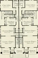 Picture 15 of 103 from De luxe flats : a book on flats and duplex homes ; showing the latest advance designs of this particular type of architecture, published to meet the requirements of all those who desire to study the flat or duplex home in its latest development. (1920), leaf 16