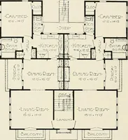 Picture 25 of 103 from De luxe flats : a book on flats and duplex homes ; showing the latest advance designs of this particular type of architecture, published to meet the requirements of all those who desire to study the flat or duplex home in its latest development. (1920), leaf 21