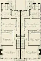 Picture 30 of 103 from De luxe flats : a book on flats and duplex homes ; showing the latest advance designs of this particular type of architecture, published to meet the requirements of all those who desire to study the flat or duplex home in its latest development. (1920), leaf 23