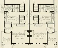 Picture 43 of 103 from De luxe flats : a book on flats and duplex homes ; showing the latest advance designs of this particular type of architecture, published to meet the requirements of all those who desire to study the flat or duplex home in its latest development. (1920), leaf 31