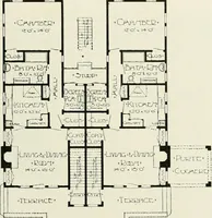 Picture 52 of 103 from De luxe flats : a book on flats and duplex homes ; showing the latest advance designs of this particular type of architecture, published to meet the requirements of all those who desire to study the flat or duplex home in its latest development. (1920), leaf 36