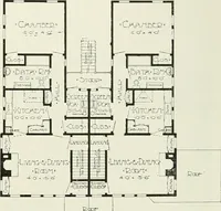 Picture 53 of 103 from De luxe flats : a book on flats and duplex homes ; showing the latest advance designs of this particular type of architecture, published to meet the requirements of all those who desire to study the flat or duplex home in its latest development. (1920), leaf 36