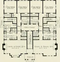 Picture 59 of 103 from De luxe flats : a book on flats and duplex homes ; showing the latest advance designs of this particular type of architecture, published to meet the requirements of all those who desire to study the flat or duplex home in its latest development. (1920), leaf 40