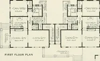 Picture 62 of 103 from De luxe flats : a book on flats and duplex homes ; showing the latest advance designs of this particular type of architecture, published to meet the requirements of all those who desire to study the flat or duplex home in its latest development. (1920), leaf 42
