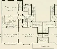 Picture 64 of 103 from De luxe flats : a book on flats and duplex homes ; showing the latest advance designs of this particular type of architecture, published to meet the requirements of all those who desire to study the flat or duplex home in its latest development. (1920), leaf 42