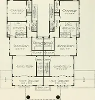 Picture 86 of 103 from De luxe flats : a book on flats and duplex homes ; showing the latest advance designs of this particular type of architecture, published to meet the requirements of all those who desire to study the flat or duplex home in its latest development. (1920), leaf 54