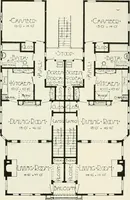 Picture 93 of 103 from De luxe flats : a book on flats and duplex homes ; showing the latest advance designs of this particular type of architecture, published to meet the requirements of all those who desire to study the flat or duplex home in its latest development. (1920), leaf 58