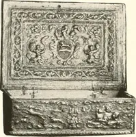 An illustration from De luxe illustrated catalogue of the treasures and antiquities illustrating the golden age of Italian art, belonging to the famous expert and antiquarian, Signor Stefano Bardini, of Florence, Italy; (1918)
