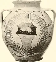 An illustration from De luxe illustrated catalogue of the treasures and antiquities illustrating the golden age of Italian art, belonging to the famous expert and antiquarian, Signor Stefano Bardini, of Florence, Italy; (1918)
