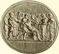 An illustration from De luxe illustrated catalogue of the treasures and antiquities illustrating the golden age of Italian art, belonging to the famous expert and antiquarian, Signor Stefano Bardini, of Florence, Italy; (1918)