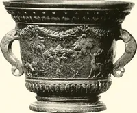 An illustration from De luxe illustrated catalogue of the treasures and antiquities illustrating the golden age of Italian art, belonging to the famous expert and antiquarian, Signor Stefano Bardini, of Florence, Italy; (1918)