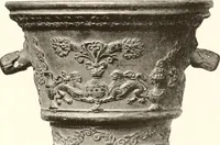 An illustration from De luxe illustrated catalogue of the treasures and antiquities illustrating the golden age of Italian art, belonging to the famous expert and antiquarian, Signor Stefano Bardini, of Florence, Italy; (1918)