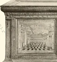 An illustration from De luxe illustrated catalogue of the treasures and antiquities illustrating the golden age of Italian art, belonging to the famous expert and antiquarian, Signor Stefano Bardini, of Florence, Italy; (1918)