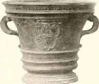 An illustration from De luxe illustrated catalogue of the treasures and antiquities illustrating the golden age of Italian art, belonging to the famous expert and antiquarian, Signor Stefano Bardini, of Florence, Italy; (1918)