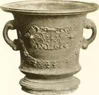 An illustration from De luxe illustrated catalogue of the treasures and antiquities illustrating the golden age of Italian art, belonging to the famous expert and antiquarian, Signor Stefano Bardini, of Florence, Italy; (1918)