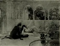 An illustration from De luxe illustrated catalogue of the notable art collection formed by the late George A. Hearn ... to be sold at unrestricted public sale, as directed by the terms of the will, Clarkson Cowl, Herbert Spencer Greims and George E. Schank, executors, on the afternoons and evenings at the places herein stated .. (1918)