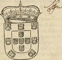 An illustration from De manu regia tractatus : prima[-secunda] pars : inquo, omnium legum regiarum (quibus regi Portugalliae inuictissimo, in causis ecclesiasticis cognitio permissa est) ex iure, priuilegio, consuetudine, seu concordia, sensus, & vera decidendi ratio aperitur (1622)
