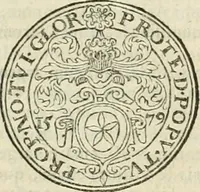 An illustration from De monetis et re nvmaria libri dvo: qvorvm primvs artem cvdendae monetae, secvndvs vero qvaestionvm monetariarvm decisiones continet. His accesservnt tractatvs varii atqve vtiles, necnon consilia, singvlaresqve additiones tam veterum, quàm neotericorum authorum, qui de monetis... scripserunt .. (1591)
