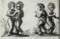 An illustration from De monstrorum caussis, natura, et differentiis libri duo : in quibus ex rei natura monstrorum historiae, caussae, generationes, & differentiae plurimae a sapientibus intactae : cum generatim & in plantarum, & belluarum genere, tum seorsum in humana specie tractantur : multis illustrium autorum locis difficillimis explanatis de masculo parturiente, de feminis in viros mutatis, de hermaphroditorum natura, de dissimilium specierum : venere prolifica, de castratorum fecunditate, depuero lapidescente, de anomantis aurea parte, alijsque admirabilibus (1634)