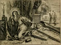 An illustration from Den alderheijlichsten naem voor een nieu-jaer-gift geschoncken aen de ionckheyt, gehoude, weduwen, geestelyke (1647)