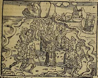 Picture 45 of 167 from Den Bibel, met grooter neersticheyt gecorrigeert : eñ op die canten gheset den ouderdom der werelt : ende hoe lange die gheschiedenissen ende historien der Bibelen elck int zijn voor Christus gheboorte gheweest zijn : ende daer bi vergadert wt fasciculus temporum, ende wt dye cronike va alder werelt, die principael historie der machtiger heydenscher conincrijcke, daer die heylige scrift oock dickwils af vermaent, tot een claerder verstant der Bibelscher historien : ende oock een onderscheyt der tijden te hebben (1535), leaf 148