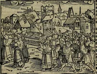 Picture 46 of 167 from Den Bibel, met grooter neersticheyt gecorrigeert : eñ op die canten gheset den ouderdom der werelt : ende hoe lange die gheschiedenissen ende historien der Bibelen elck int zijn voor Christus gheboorte gheweest zijn : ende daer bi vergadert wt fasciculus temporum, ende wt dye cronike va alder werelt, die principael historie der machtiger heydenscher conincrijcke, daer die heylige scrift oock dickwils af vermaent, tot een claerder verstant der Bibelscher historien : ende oock een onderscheyt der tijden te hebben (1535), leaf 149