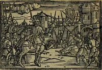 Picture 50 of 167 from Den Bibel, met grooter neersticheyt gecorrigeert : eñ op die canten gheset den ouderdom der werelt : ende hoe lange die gheschiedenissen ende historien der Bibelen elck int zijn voor Christus gheboorte gheweest zijn : ende daer bi vergadert wt fasciculus temporum, ende wt dye cronike va alder werelt, die principael historie der machtiger heydenscher conincrijcke, daer die heylige scrift oock dickwils af vermaent, tot een claerder verstant der Bibelscher historien : ende oock een onderscheyt der tijden te hebben (1535), leaf 171